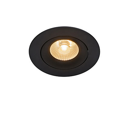 Nordlux Aliki, foco empotrable LED negro