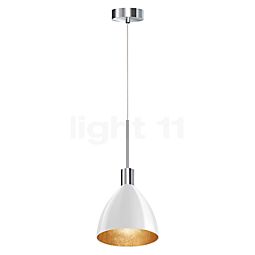  Bruck Silva Hanglamp LED - ø16 cm chroom glanzend, glas wit/goud