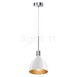  Bruck Silva Hanglamp LED - ø16 cm chroom glanzend, glas wit/goud , Magazijnuitverkoop, nieuwe, originele verpakking