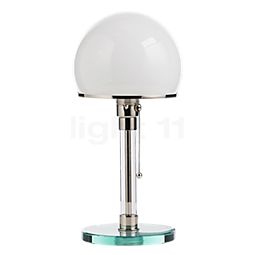  Tecnolumen Wagenfeld WG 24 Lampe de table corps transparent/pied verre