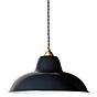 Anglepoise Original 1227 Brass Midi Wide Pendant Light blue