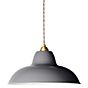 Anglepoise Original 1227 Brass Midi Wide Pendant Light grey