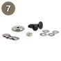 Artemide Spare parts for Tolomeo Terra - Aluminium No. 7, Rotary button with coupling and pin