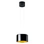 Bankamp Grand Flex Pendelleuchte LED 1-flammig schwarz eloxiert/Glas schwarz/gold - ø32 cm