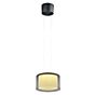 Bankamp Grand Flex, lámpara de suspensión LED 1 foco negro anodizado/vidrio ahumado - ø32 cm