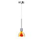 Bruck Silva Hanglamp LED - ø11 cm chroom glanzend, glas geel/oranje