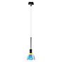 Bruck Silva Hanglamp LED voor Duolare Track - ø11 cm zwart, glas blauw/magenta