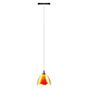 Bruck Silva Hanglamp voor All-in Track - ø11 cm chroom mat, glas geel/oranje