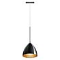 Bruck Silva Hanglamp voor All-in Track - ø16 cm chroom mat - glas zwart/goud
