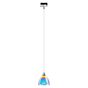 Bruck Silva Hanglamp voor Duolare Track - ø11 cm chroom glanzend, glas blauw/magenta