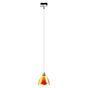 Bruck Silva Hanglamp voor Duolare Track - ø11 cm chroom glanzend, glas geel/oranje