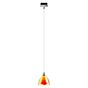 Bruck Silva Hanglamp voor Duolare Track - ø11 cm chroom mat, glas geel/oranje