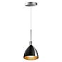 Bruck Silva Suspension LED basse tension - ø16 cm chrome mat - verre noir/doré