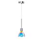 Bruck Silva, lámpara de suspensión LED - ø11 cm cromo brillo, vidrio azul/magenta