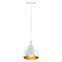Bruck Silva, lámpara de suspensión LED para All-in Riel - ø16 cm blanco, vidrio blanco/dorado