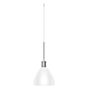 Bruck Silva, lámpara de suspensión LED para Maximum Sistema - ø16 cm cromo brillo, vidrio blanco