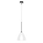Bruck Silva, lámpara de suspensión para Duolare Riel - ø16 cm cromo mate, vidrio blanco - 860367mcgy