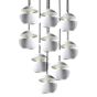 DCW Here Comes the Sun mini Cluster Suspension 9 foyers ronde blanc