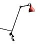 DCW Lampe Gras No 201 Lampada con morsetto a vite rotonda, nera rosso