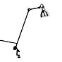 DCW Lampe Gras No 201 clamp light black round chrome