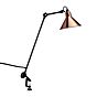DCW Lampe Gras No 201, lámpara con pinza negra cónica cobre/blanco