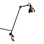DCW Lampe Gras No 201, lámpara con pinza negra redonda cobre rústico/blanco