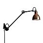 DCW Lampe Gras No 222, lámpara de pared negra cobre rústico/blanco