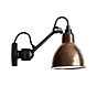 DCW Lampe Gras No 304 Applique noire cuivre brut/blanc