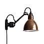 DCW Lampe Gras No 304 CA Applique noire cuivre brut/blanc
