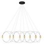 DCW Munari Chandelier LED 8 lamps black - pre-mounted