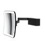 Decor Walther Vision S Wall-Mounted Cosmetic Mirror LED black matt - enlargement 5-fold
