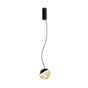 Delta Light Gibbo, lámpara de suspensión LED negro/ámbar