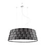 Fabbian Roofer, lámpara de suspensión negro, ø120 cm