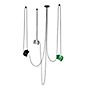 Flos Aim Small Sospensione LED 3 Lamps black/silver/green , discontinued product