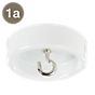 Flos Spare parts for Parentesi Part no. 1a: ceiling rose, white, incl. ceiling hook , Warehouse sale, as new, original packaging