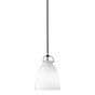 Fritz Hansen Caravaggio, lámpara de suspensión LED opalino/cable blanco - 11 cm