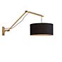 Good & Mojo Andes Wall Light with arm natural/black, ø47 cm, D.70 cm , Warehouse sale, as new, original packaging