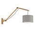 Good & Mojo Andes Wall Light with arm natural/light grey, ø32 cm, D.70 cm