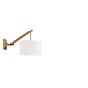 Good & Mojo Andes Wall Light with arm natural/white, ø32 cm, D.43 cm
