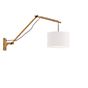 Good & Mojo Andes Wall Light with arm natural/white, ø32 cm, D.70 cm