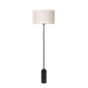 Gubi Gravity Floor Lamp shade linen/base marble black