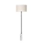 Gubi Gravity Floor Lamp shade linen/base marble white