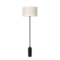 Gubi Gravity Floor Lamp shade linen/base steel black