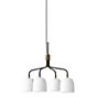 Gubi Howard Chandelier 4 lamps porcelain - short
