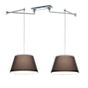 Helestra Certo Pendant Light with 2 lamps anthracite, conical