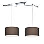 Helestra Certo Pendant Light with 2 lamps anthracite, round