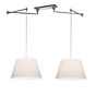 Helestra Certo Pendant Light with 2 lamps white - conical