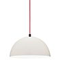 Helestra Doro, lámpara de suspensión blanco - ø50 cm - cable rojo