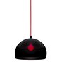 Helestra Doro, lámpara de suspensión negro - ø40 cm - cable rojo