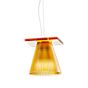 Kartell Light-Air Pendant light amber with embossed pattern
